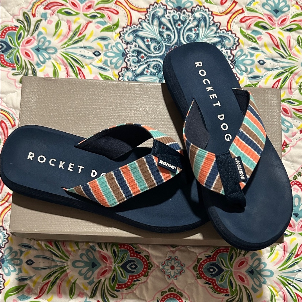 Rocket Dog Multicolor Striped Sandals